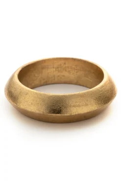 Acacia Wood and Gold Plated Bangle Set