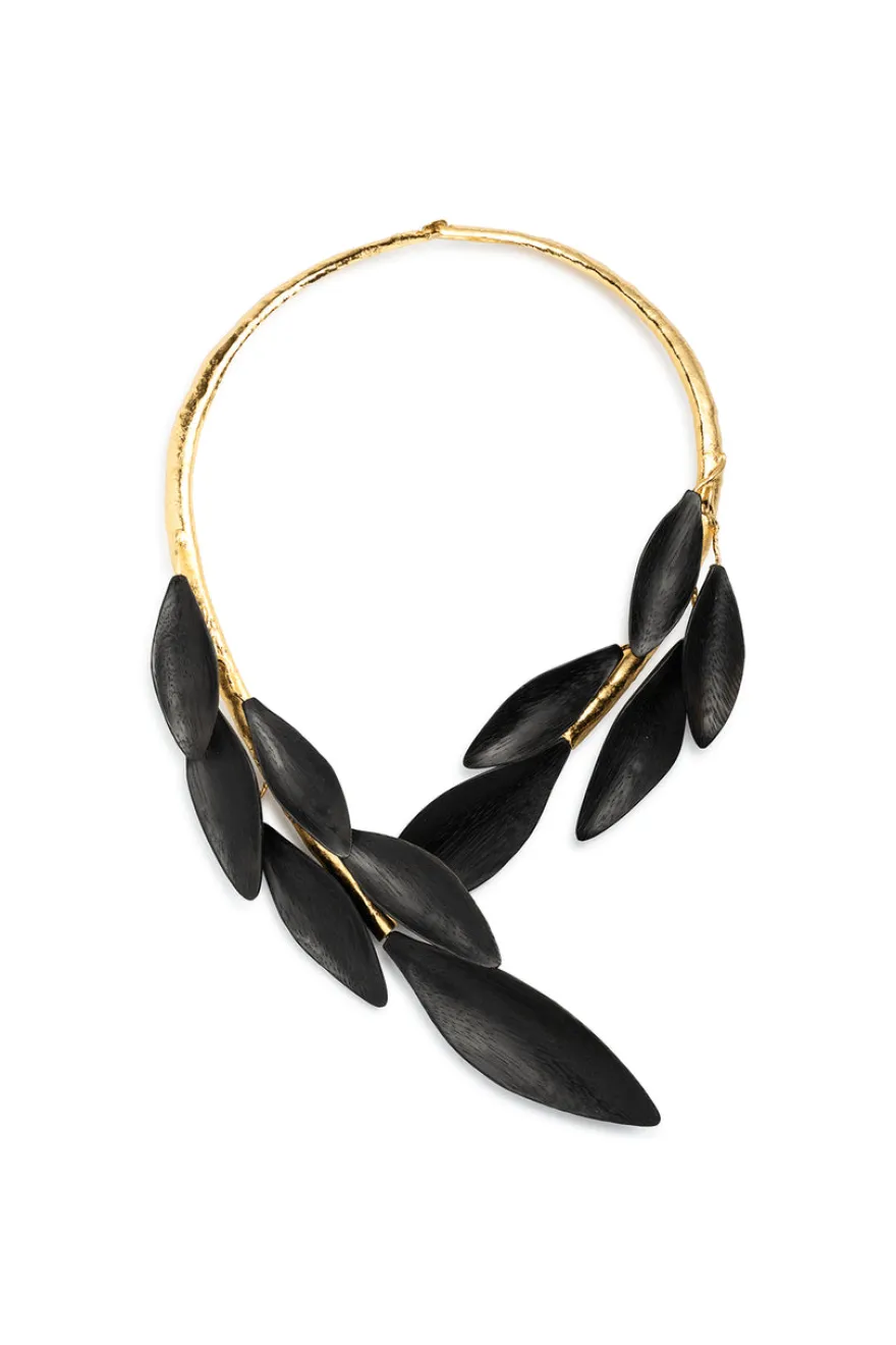 Acacia Wood Choker Necklace