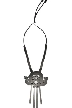 Acacia Wood Fringe Necklace