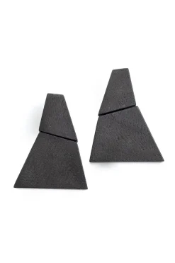 Acacia Wood Tiered Earrings