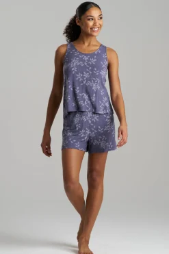 Aria Printed Rib Ease Shorts PJ