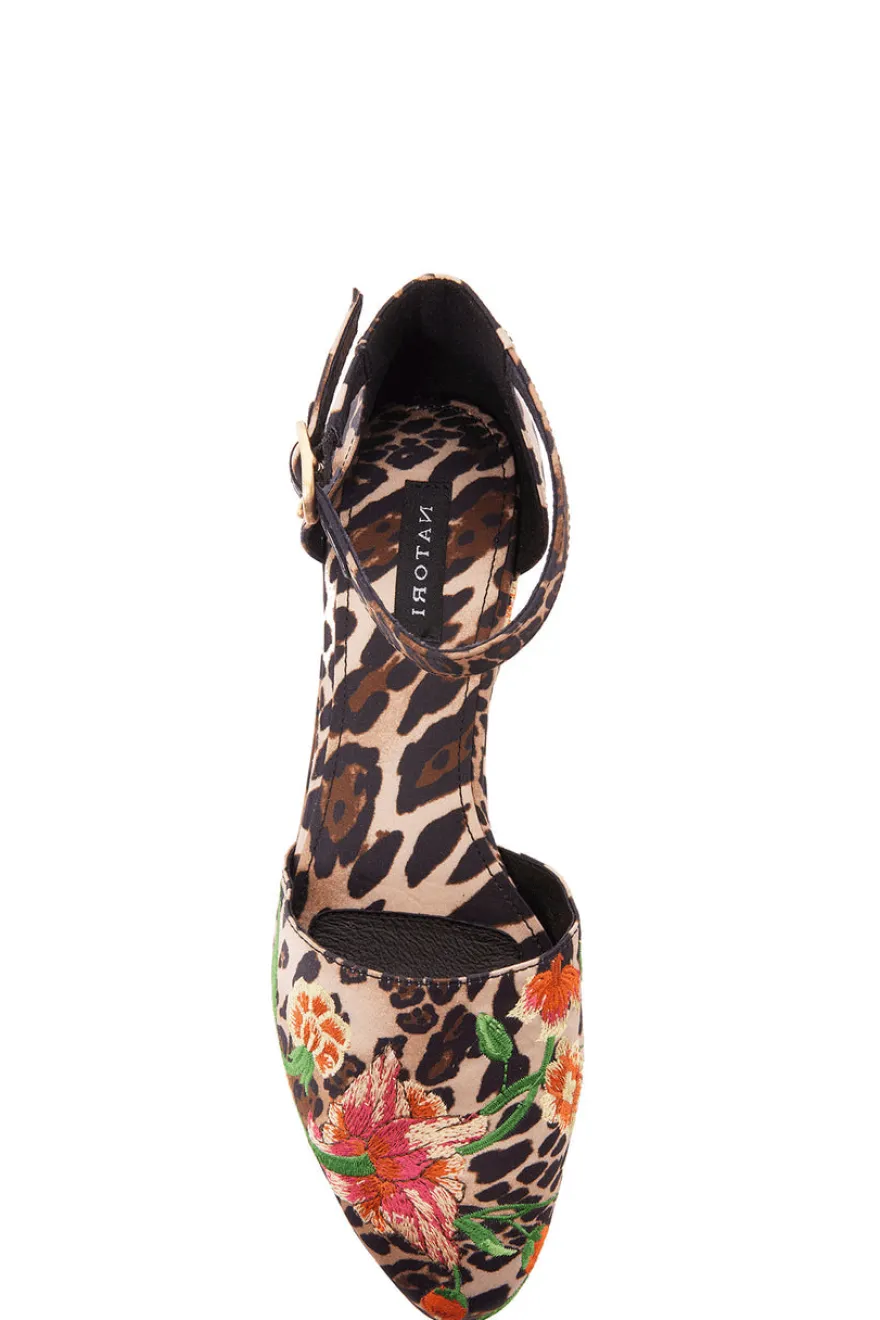 Artsy Chikayo Satin Embroidery Espadrille