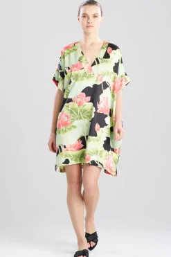 Ascendant Lotus Printed Satin Sleepshirt