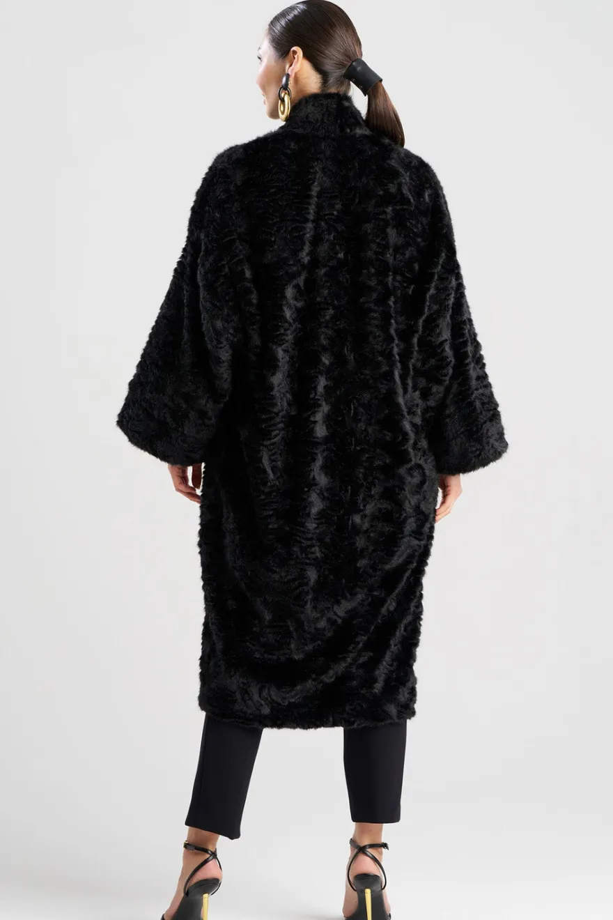 Astrakhan Faux Fur Coat