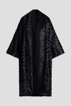 Astrakhan Faux Fur Coat