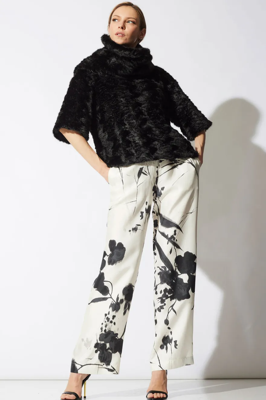 Astrakhan Faux Fur T-Shirt Top