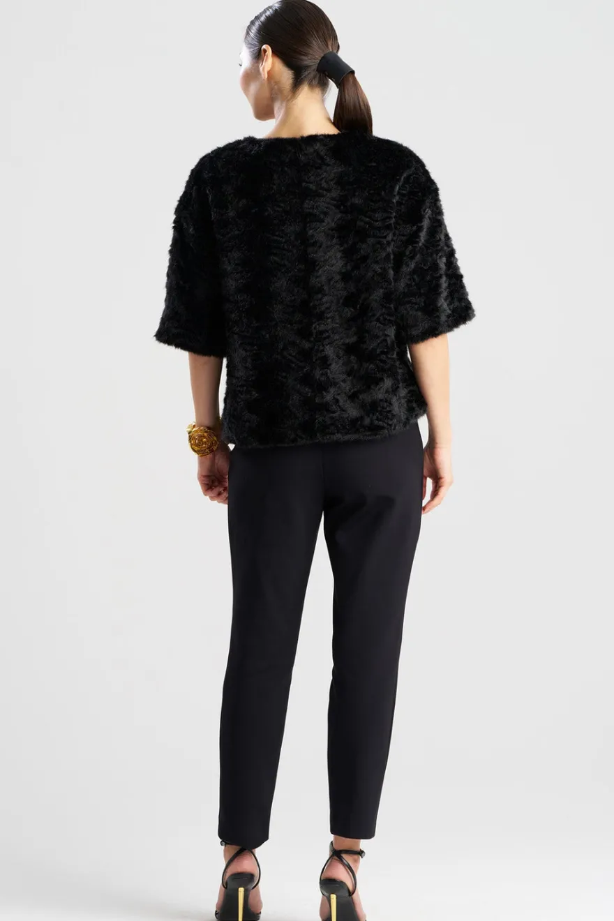 Astrakhan Faux Fur T-Shirt Top