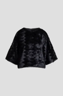 Astrakhan Faux Fur T-Shirt Top
