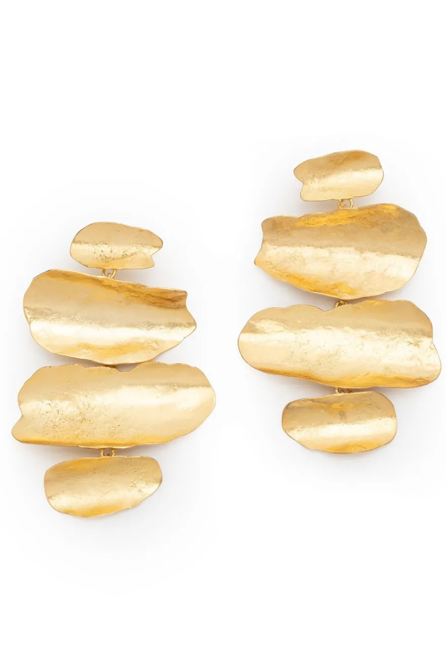 Aurea Gold Plated Drop Pierced Earrings