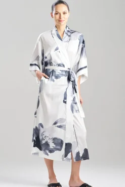Aurelia Printed Satin Robe