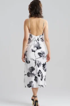 Aurelia Printed Satin Slip Dress