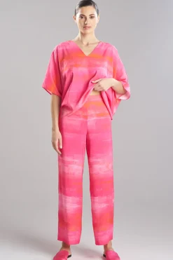 Aurora Printed Satin Pants