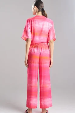 Aurora Printed Satin Pants
