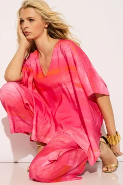 Aurora Printed Satin Pants