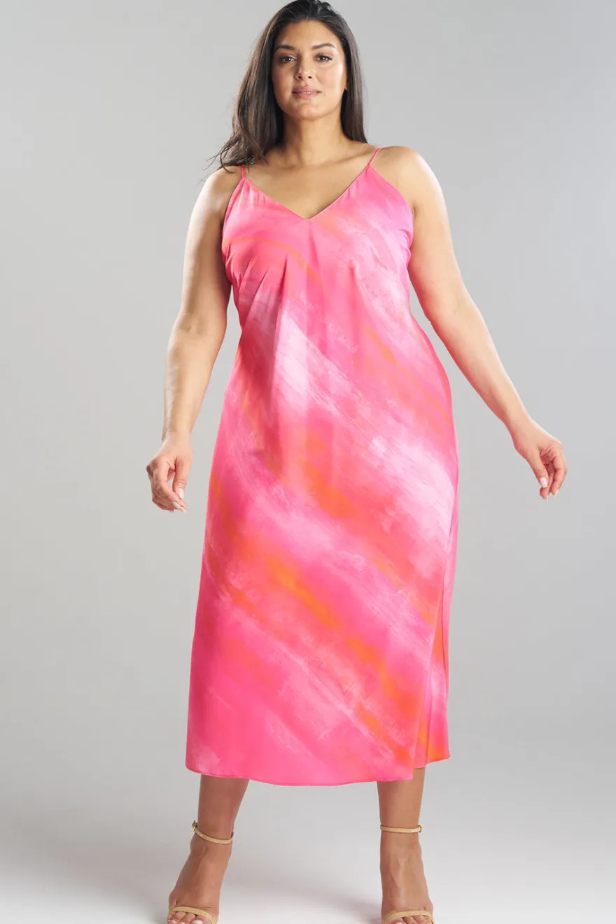Aurora Printed Satin Slip Dress