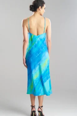 Aurora Printed Satin Slip Dress