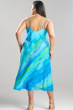Aurora Printed Satin Slip Dress