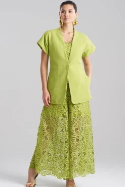 Basketweave Cotton Kimono Jacket