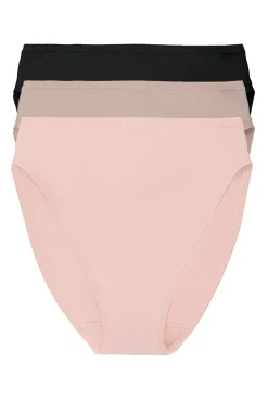 Bliss Bare Cotton High Cut Brief 3-Pack