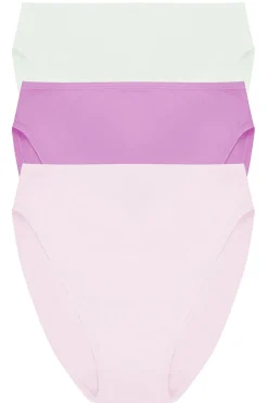 Bliss Bare Cotton High Cut Brief 3-Pack