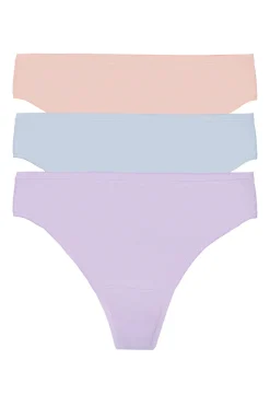 Bliss Bare Cotton Thong 3-Pack