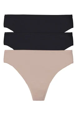 Bliss Bare Cotton Thong 3-Pack