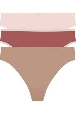 Bliss Bare Cotton Thong 3-Pack