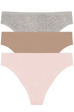 Bliss Bare Cotton Thong 3-Pack