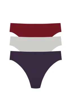 Bliss Bare Cotton Thong 3-Pack