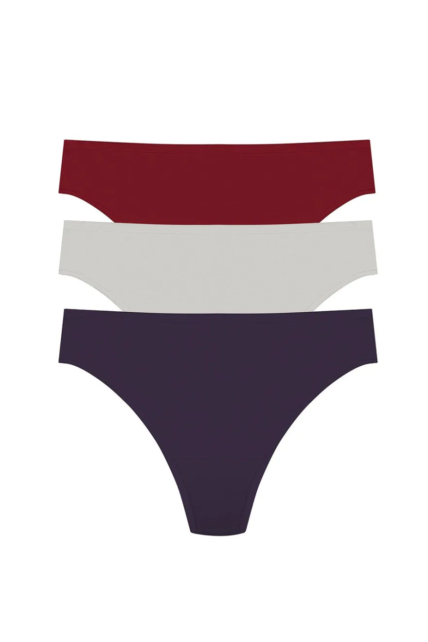 Bliss Bare Cotton Thong 3-Pack