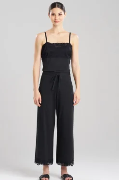 Bliss Harmony Lace Applique Cropped Pants