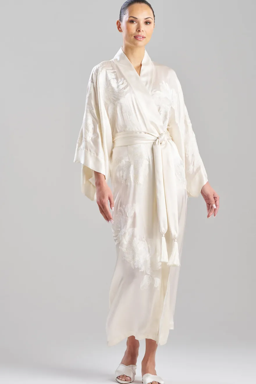 Bridal's Dream Embroidered Silk Robe