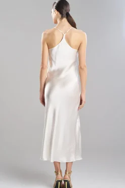 Bridal's Dream Embroidered Silk Slip Dress