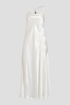 Bridal's Dream Embroidered Silk Slip Dress