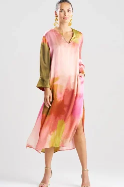 Brushstroke Silk Caftan