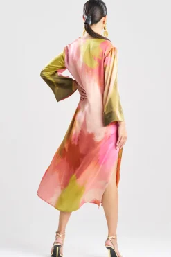 Brushstroke Silk Caftan