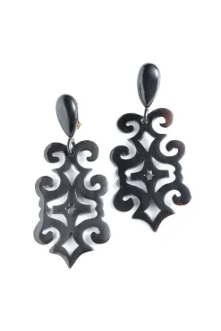 Buffalo Horn Cut Out Earrings