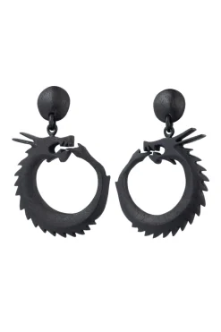 Buffalo Horn Dragon Drop Earrings