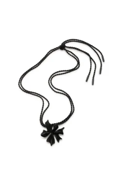 Buffalo Horn Floral Pendant Necklace