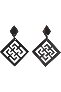 Buffalo Horn Infinity Clip Earrings