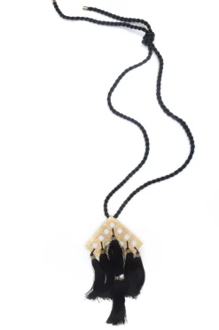 Buffed Brass Tassel Necklace