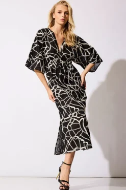 Butterfly Embroidery Cotton Caftan
