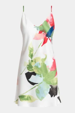 Calypso Printed Charmeuse Chemise