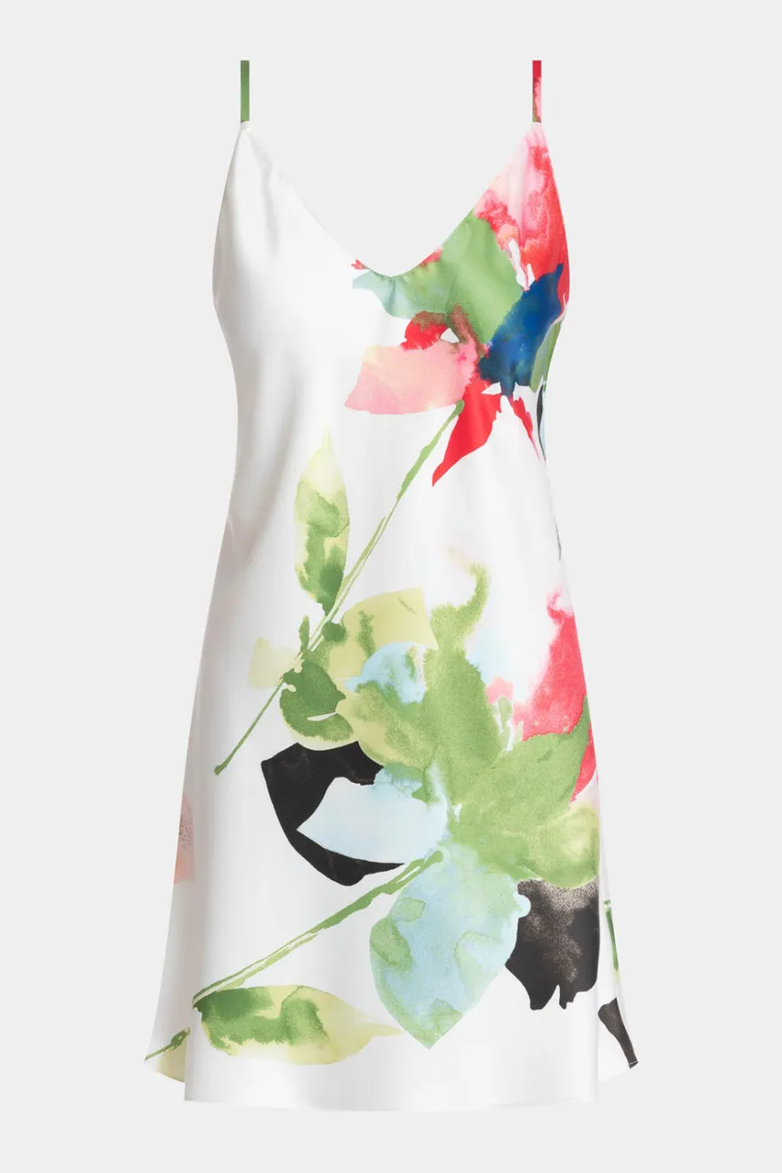 Calypso Printed Charmeuse Chemise