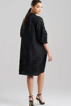 Carnation Embroidery Cotton Voile Dress