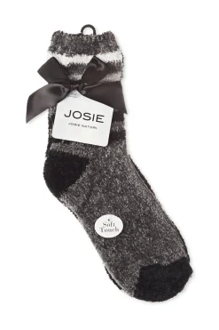 Chenille Multi Striped/Solid Cozy Crew Socks - 2 Pair Pack