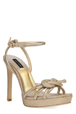 Chizu Suede Knotted Bow Platform Heel