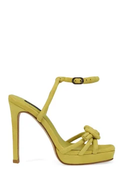 Chizu Suede Knotted Bow Platform Heel