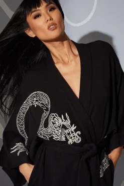 Cocoon Embroidered Robe