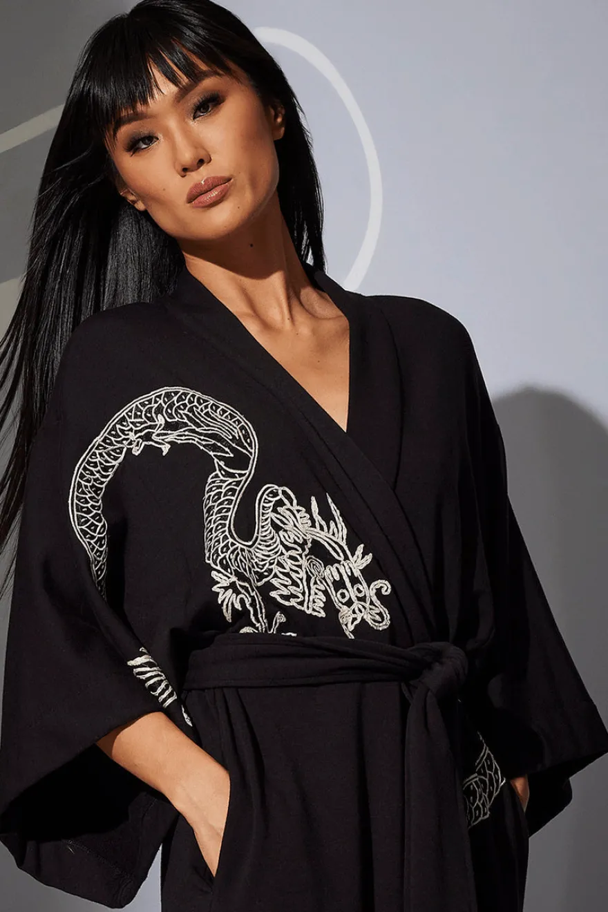 Cocoon Embroidered Robe